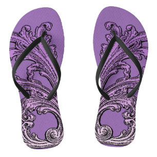 Tongs Conception Vintage unique de l'Ombre violet