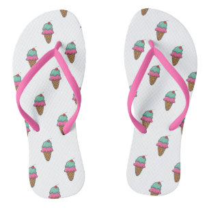 Tongs Cônes de glace colorés de fille cool