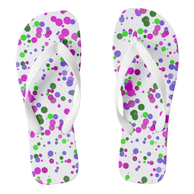 Tongs Confettis à pois roses (Semelle)
