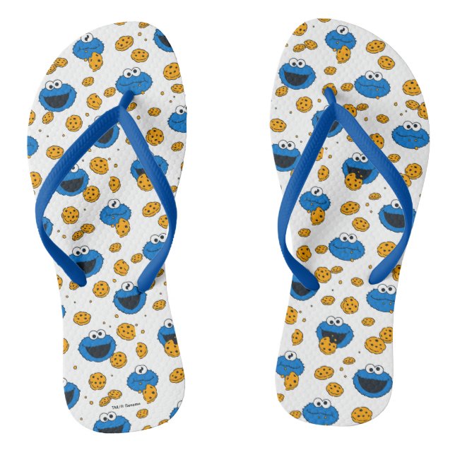 Tongs Cookie Monster | C est pour motif de cookie (Semelle)