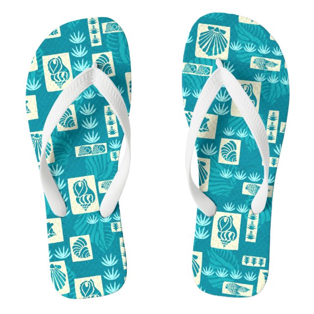 Tongs Coques sous-marines de Kua Bay Hawaiian - Turquois (Semelle)