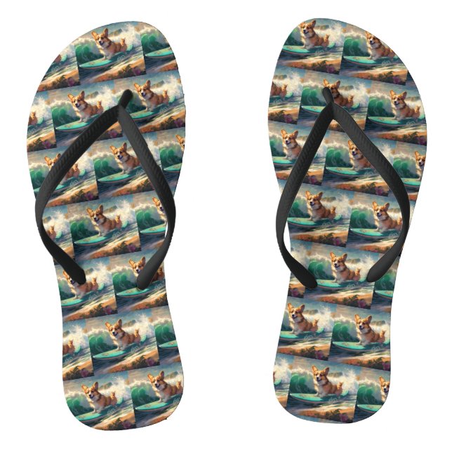 Tongs Corgi  Plage Surf Peinture (Semelle)