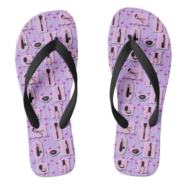 Tongs Cosmétique rose et violet maquillage Flip Flops (Semelle)