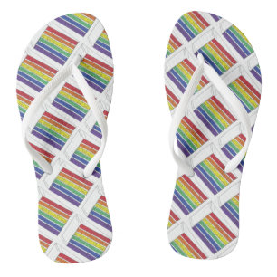 Tongs Couche arc-en-ciel Gay Pride Mariage Flip Flops