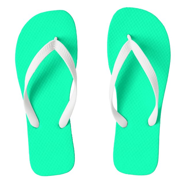 Tongs Couleur solide verte marine | Classique | Élégant (Semelle)