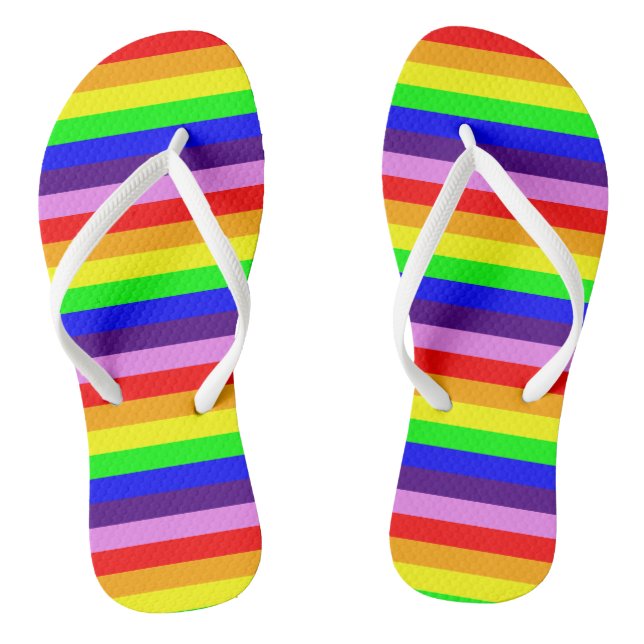 Tongs Couleurs arc-en-ciel rayures horizontales classiqu (Semelle)