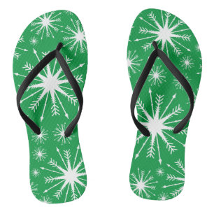 Tongs Couleurs De Noël Et Snowflakes