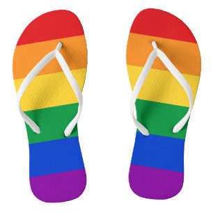 Tongs Couleurs du drapeau Rainbow LGBTQ
