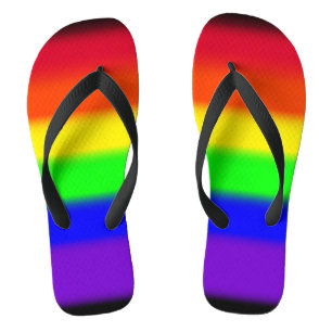 Tongs Couleurs néon arc-en-ciel de la fierté LGBT PixDez