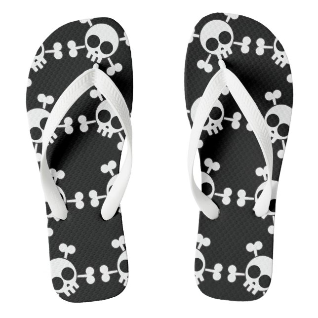 Tongs Crâne de pirate et os croisés (Semelle)