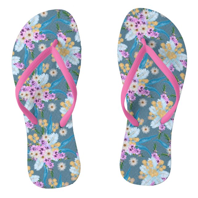 Tongs Cravate d'été Fleur sauvage australien (Semelle)