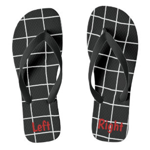 Tongs Crazy Black White Grid Unisex