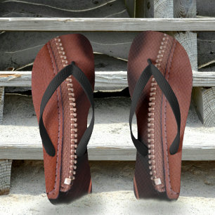 Tongs Cuir dézippé