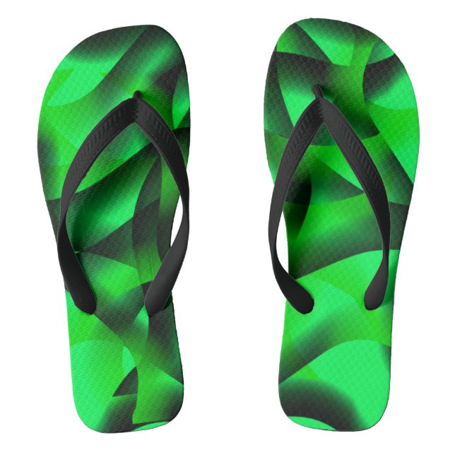 Tongs Curling vert citron vert et noir, avec ombre ? (Semelle)