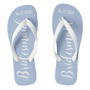 Tongs Cute Bridesmaid Dusty Blue