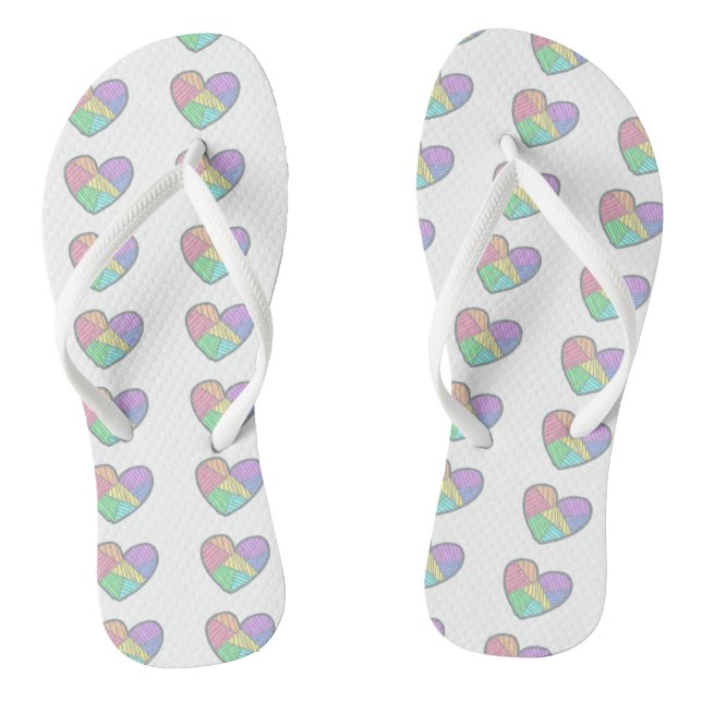 Tongs cute heart flip flops (Semelle)