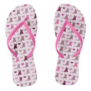 Tongs Cute kitten filles motif