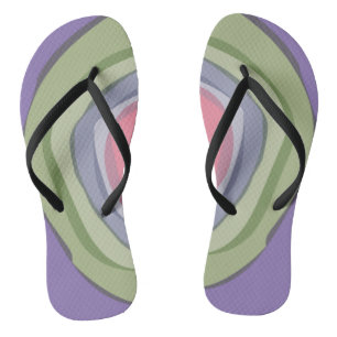 Tongs Cute moderne violet rose Abstrait