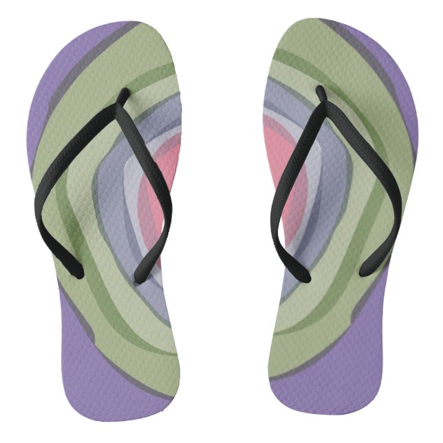 Tongs Cute moderne violet rose Abstrait (Semelle)