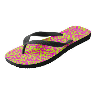 Tongs Cute Neon Hot rose Sandales Abstraites