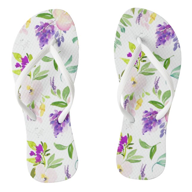 Tongs Dainty Aquarelle Fleurs | Peonies et Wisterias (Semelle)