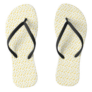 Tongs Daisy Matinal Ensoleillé Floral Aquarelle