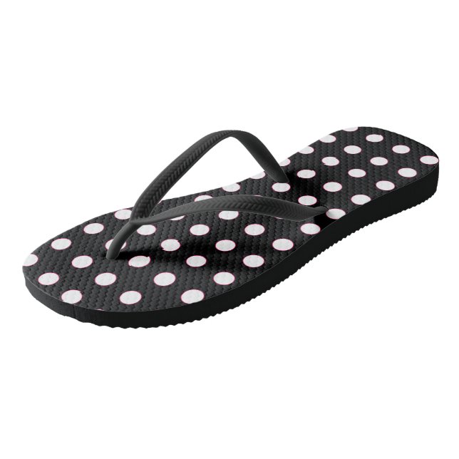 Tongs Dames à pois blancs (Incliné)