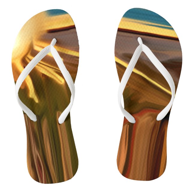 Tongs Danse des Cactus Sud-Ouest Art Abstrait (Semelle)