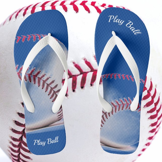 Tongs de baseball rouge blanc et bleu (Créateur téléchargé)