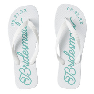 Tongs de fête de mariage personnalisés modernes
