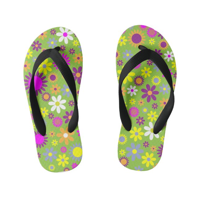 Tongs de fleurs colorées pour enfants (Semelle)