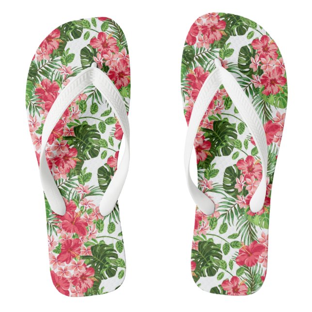 Tongs de fleurs tropicales (Semelle)