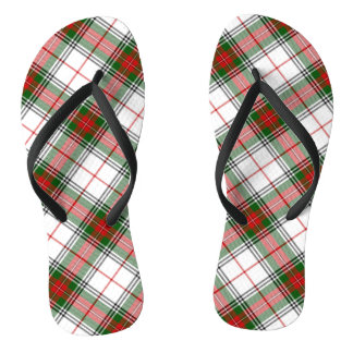 Tongs ~ de plaid de Noël personnalisé