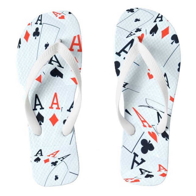 Tongs "Deck of Destiny : Layered Aces in a Poker Shuffle (Semelle)