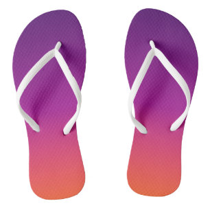 Tongs dégradé violet, rose et orange foncé
