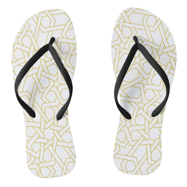 Tongs Design d'art marocain en or (Semelle)