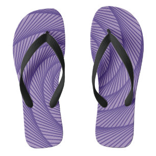 Tongs dessin géométrique Violet