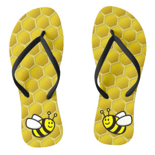 Tongs Dessin sur les abeilles