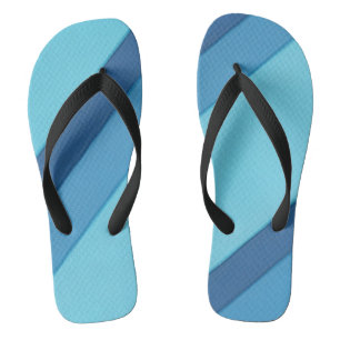 Tongs diagonales aux nuances de bandes bleues