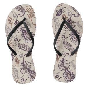 Tongs Divers motif de plume