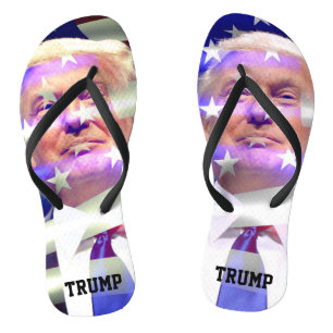 Tongs Donald Trump et drapeau américain