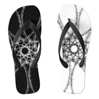 Tongs Double Fractale - Noir & Blanc