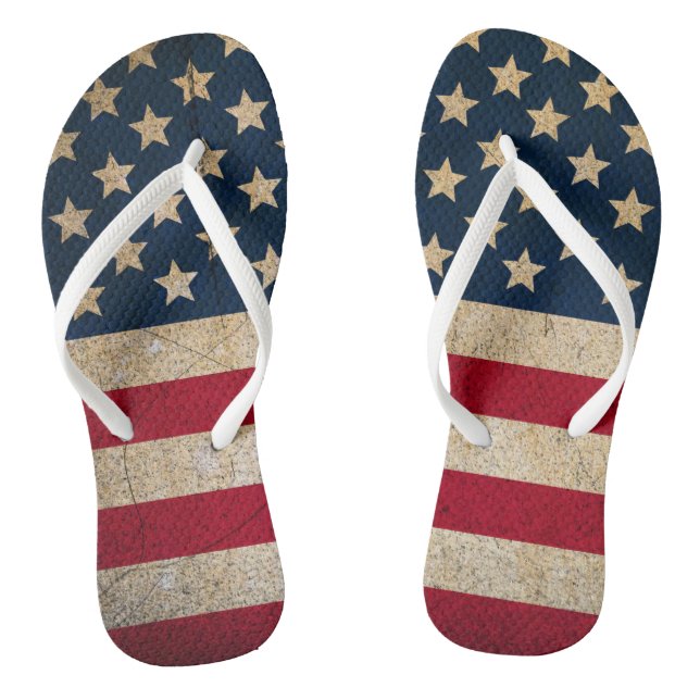 Tongs Drapeau américain Grunge 4 juillet (Semelle)