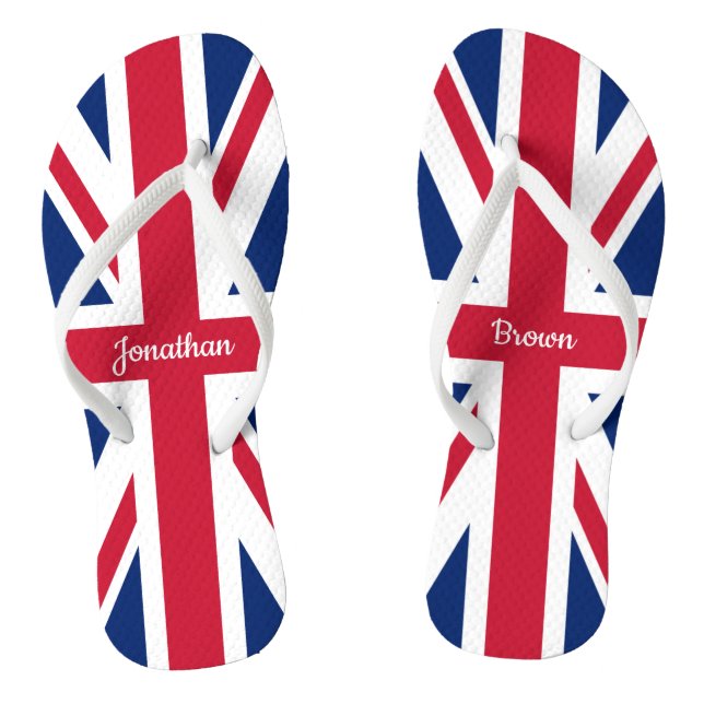 Tongs Drapeau britannique Union Jack personnalisé (Semelle)