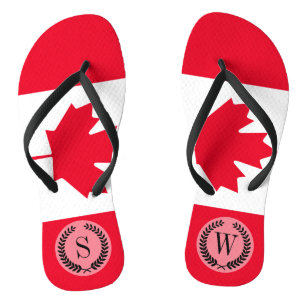 Tongs Drapeau canadien classique