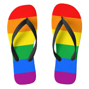 Tongs Drapeau de fierté arc-en-ciel LGBTQ+