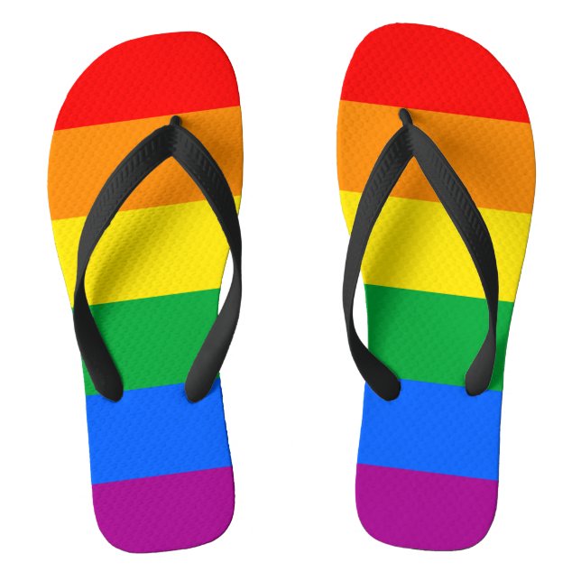 Tongs Drapeau de fierté arc-en-ciel LGBTQ+ (Semelle)