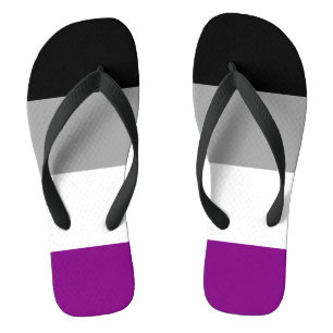 Tongs Drapeau de fierté asexué
