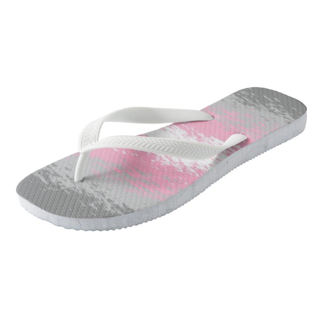 Tongs Drapeau de fierté demifille abstrait granuleux bru (Incliné)