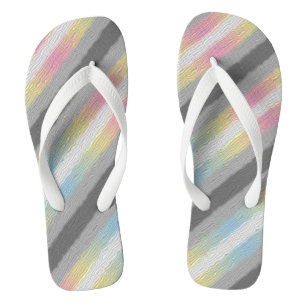 Tongs Drapeau de fierté Demifluid Abstrait Groovy Boho T